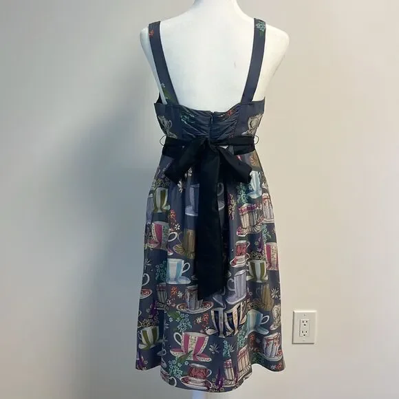Floreat Anthropologie Teacup Print Dress Size 2 - Picture 4 of 6